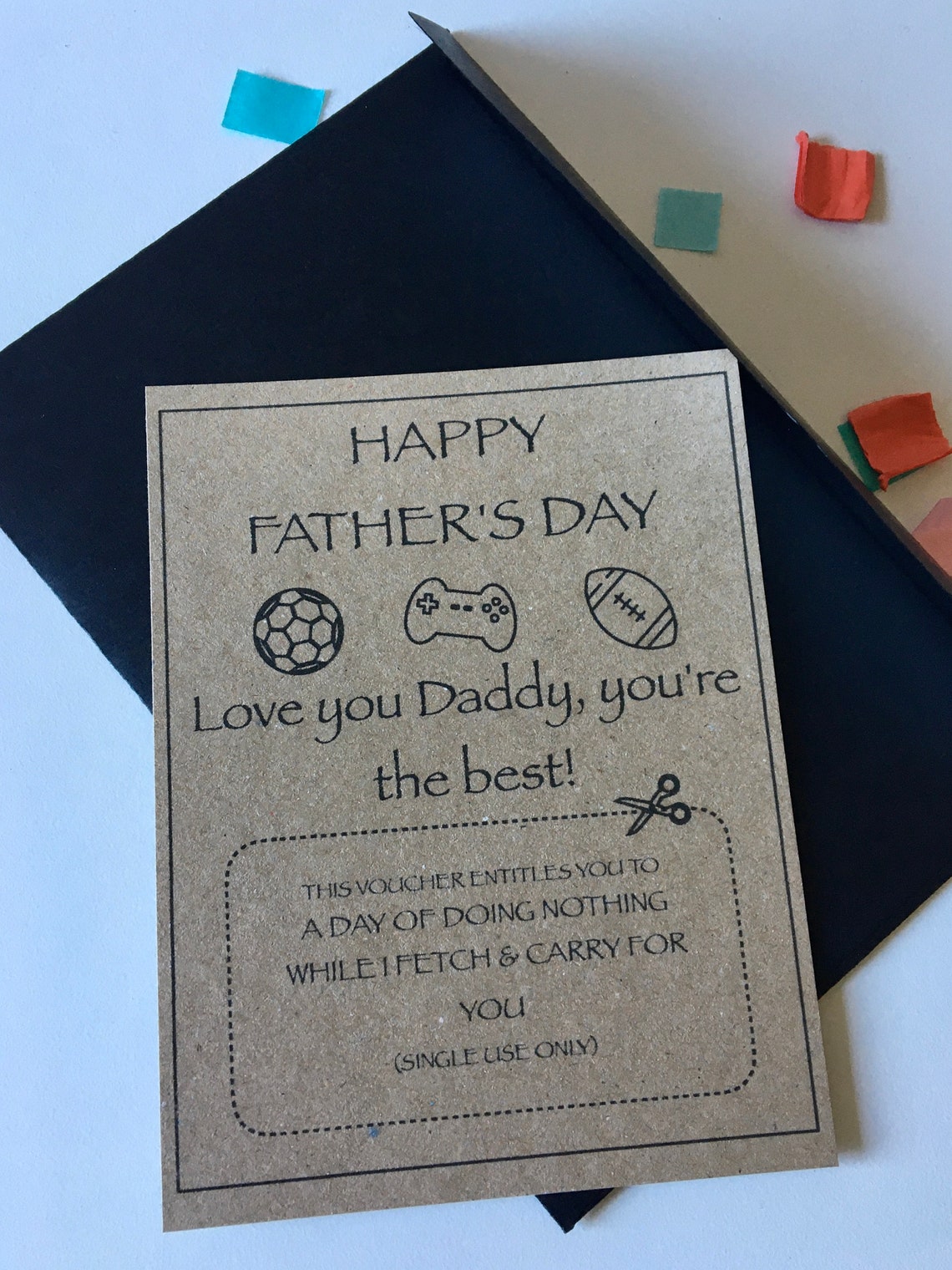 Father's Day GIFT VOUCHER. Personalised treat for Dad. Etsy
