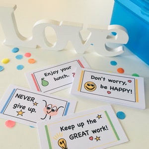 LUNCH BOX NOTES | Positive notes For kids | Let your children know you love them | School lunch surprise | For boys, girls | Happy children