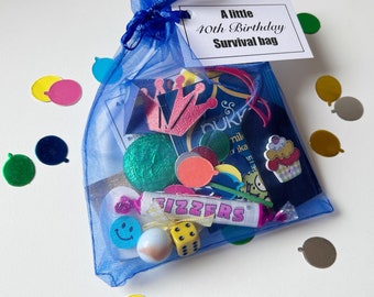 Handmade 40th Birthday Survival Kit, Novelty Gift Bag