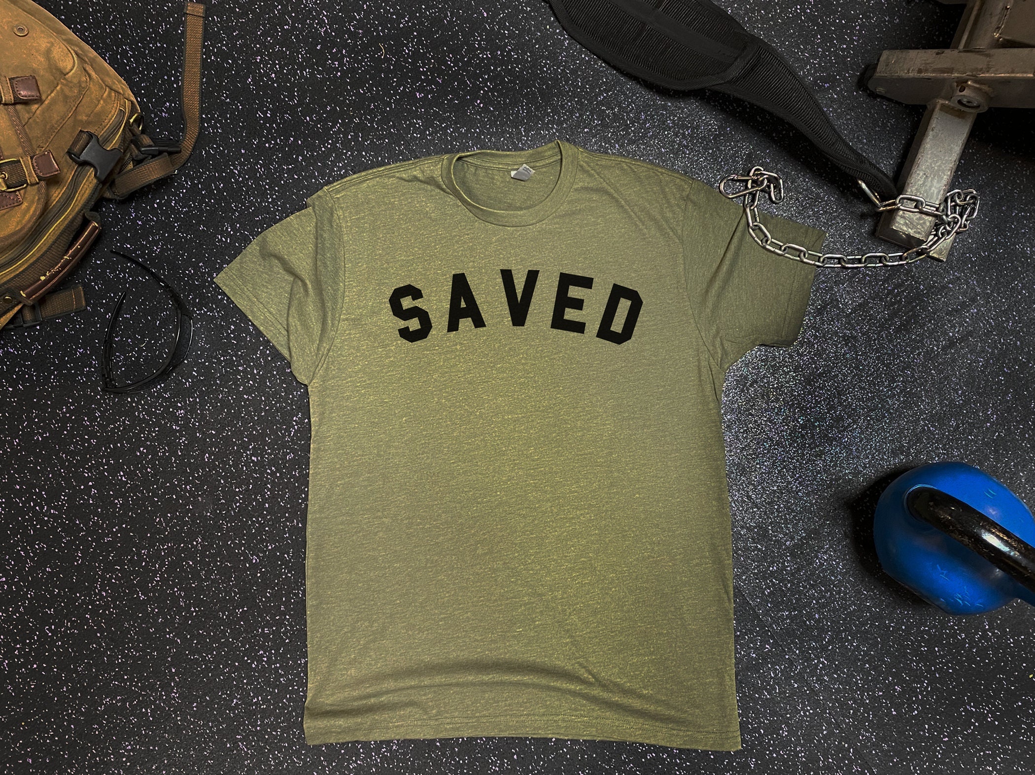 Saved Gym Gifts Mens Christian Shirt 