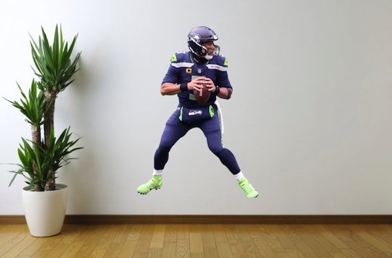 Russell Wilson Football Fathead Style Wall Decal Sticker Etsy