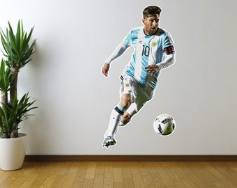 Lionel Messi, Argentina, Soccer, Futbol Fathead Style Wall Decal Sticker