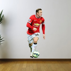 Wayne Rooney, Manchester United, Soccer, Futbol Sticker, Fathead Style Sticker, Wall Decal Sticker, Soccer Kids Sticker, Wall Decoration