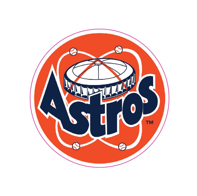 Houston Astros Vintage Logo 1977 1993 Sticker Vinyl Wall Decal Etsy