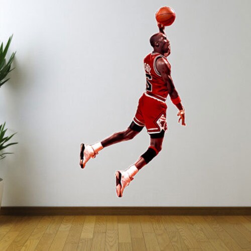Michael Jordan Chicago Bulls Fathead Style Wall Decal Sticker Etsy