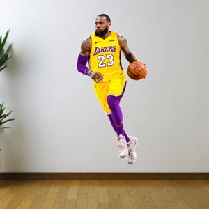 Lebron James Los Angeles Lakers Fathead Style Wall Decal Sticker