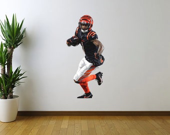 Ja'Marr Chase Wall Sticker, Bengals Football Decal, Football Fathead Style Wall Decal, Football Gift for Boys, Football Gifts, Bengals Decor