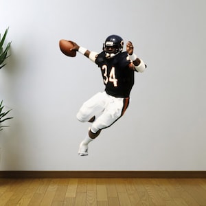 Walter Payton Sweetness Chicago Bears Fathead Style Wall Decal Sticker