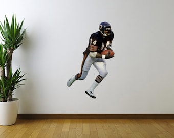 Walter Payton Football Player Wall Decal - Action Sport Wandkunst Aufkleber für Schlafzimmer, Spielzimmer, Teen Dekor