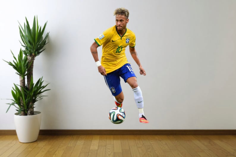 Neymar, Brazil, Soccer, Futbol Fathead Style Wall Decal Sticker image 1