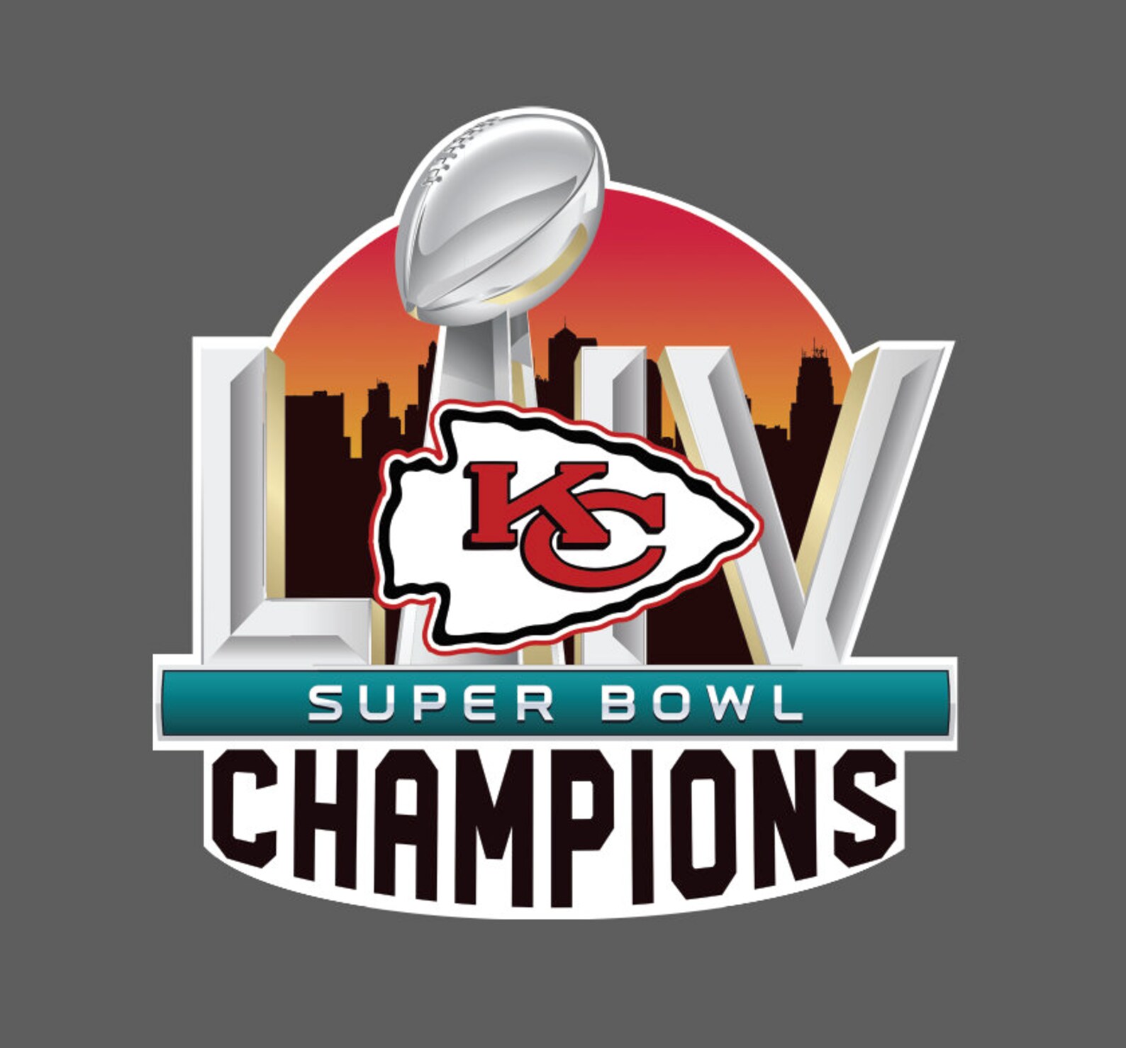 Kansas City Chiefs Super Bowl LIV 54 Champions Wall Decal | Etsy
