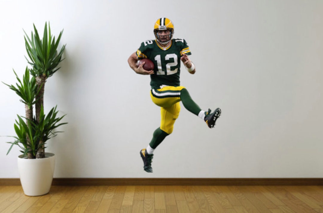 Fathead, Wall Decor, Green Bay Packersaaron Rodgers Fathead Wall Decal  New 32 Wide X 5 Tall