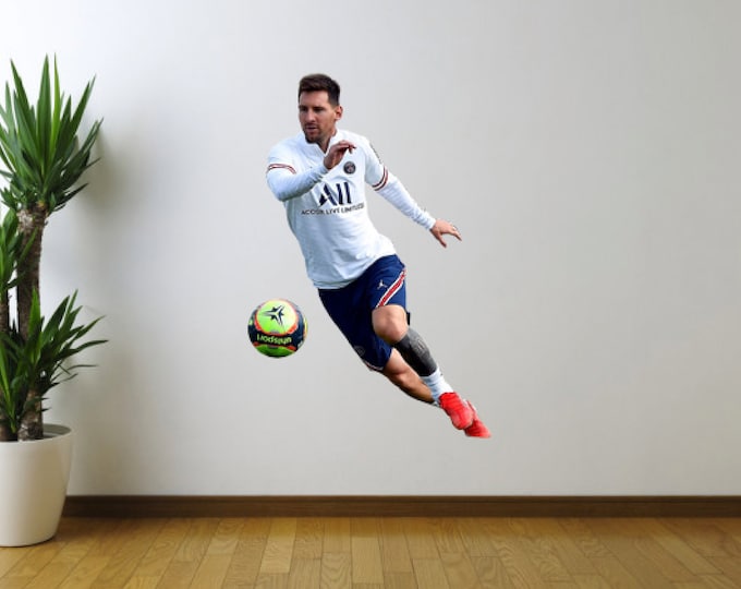 Lionel Messi, PSG, Paris Saint-Germain, Soccer, Futbol Fathead Style Wall Decal Sticker