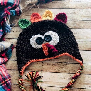 Crochet Pattern Only- Turkey Hat