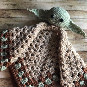 Crochet Pattern Only- Baby Green Alien Lovie Blanket Pattern