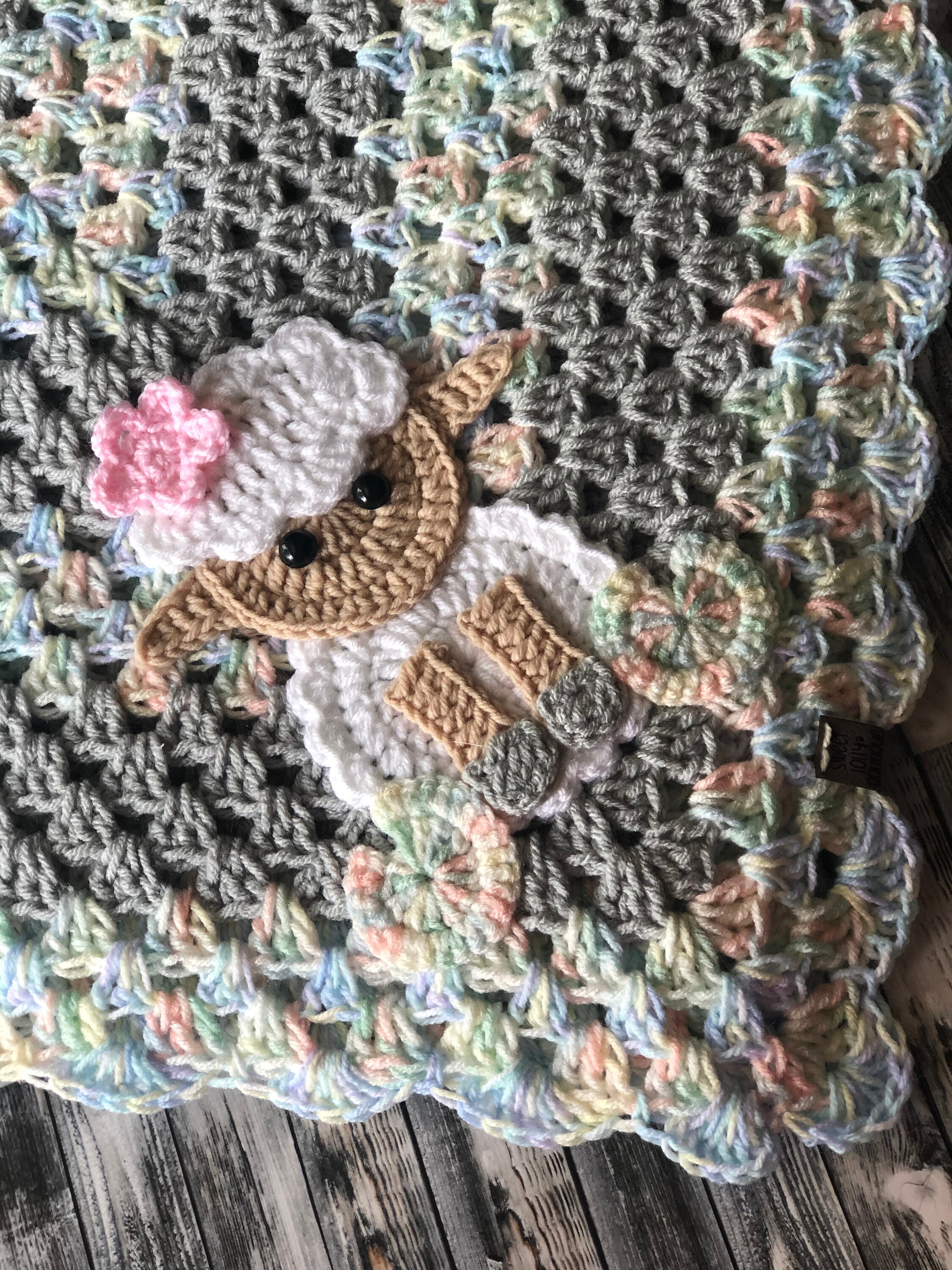 Custom Made to Order Crochet Baby Lamb Baby Blanket Afghan Etsy
