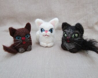 Needle felted small  cat