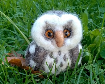 Needle felted forest owl