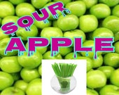 Sour Apple - Flavor Infused, 100% Natural, Raw & Unfiltered Honey Sticks  (Sour Apple)