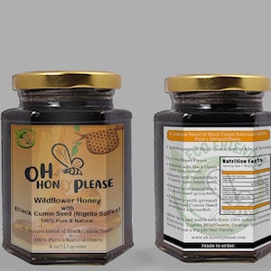 100% Pure & Natural Honey with Black Cumin Seed (Nigella Sativa)