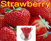 Strawberry - Flavor Infused, 100% Natural, Raw & Unfiltered Honey Sticks  (Strawberry)