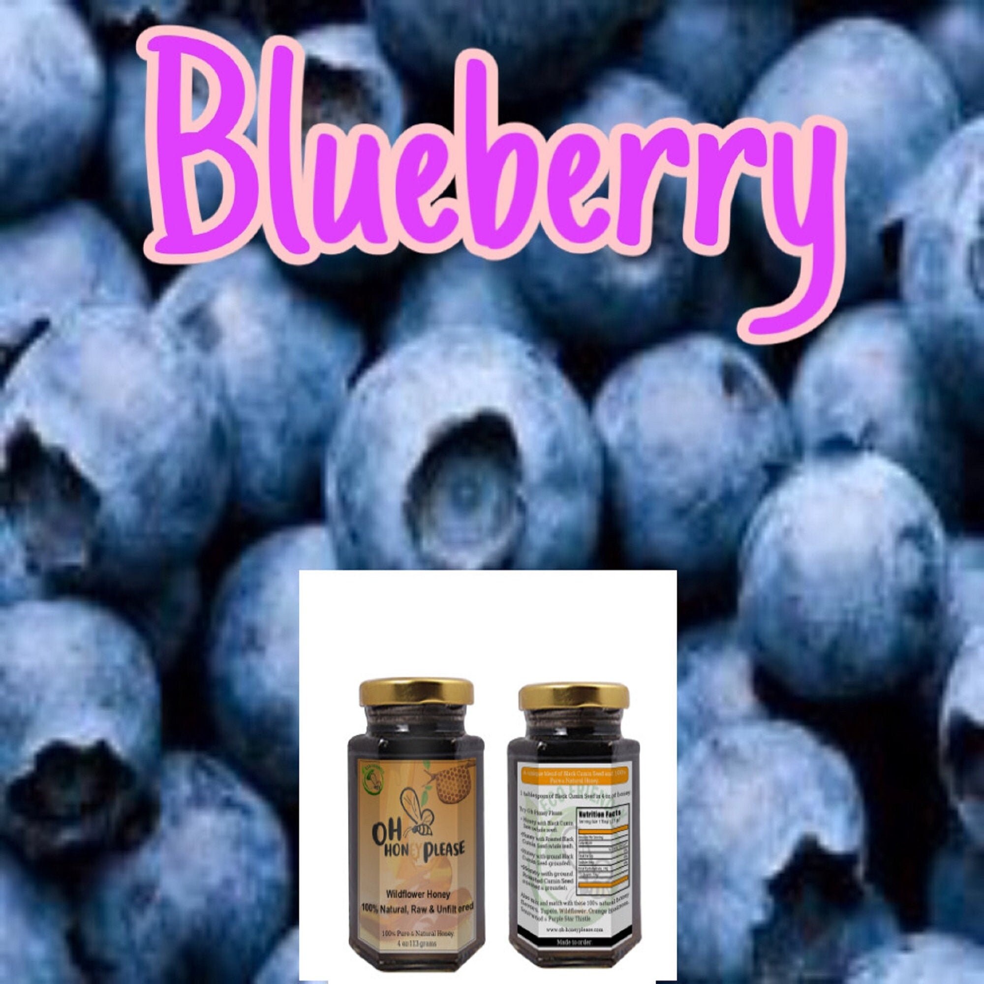 4 oz Blueberry Flavor Infused 100 Natural Raw & Etsy España