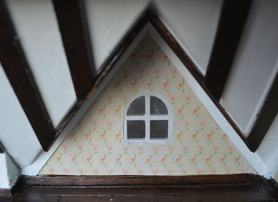 CASA DELLE BAMBOLE Scala 1:12 - Vassoio Decorativo Vintage In Legno Con Stampa Rosa E Rosa Di William Morris - Italia - Foto 9