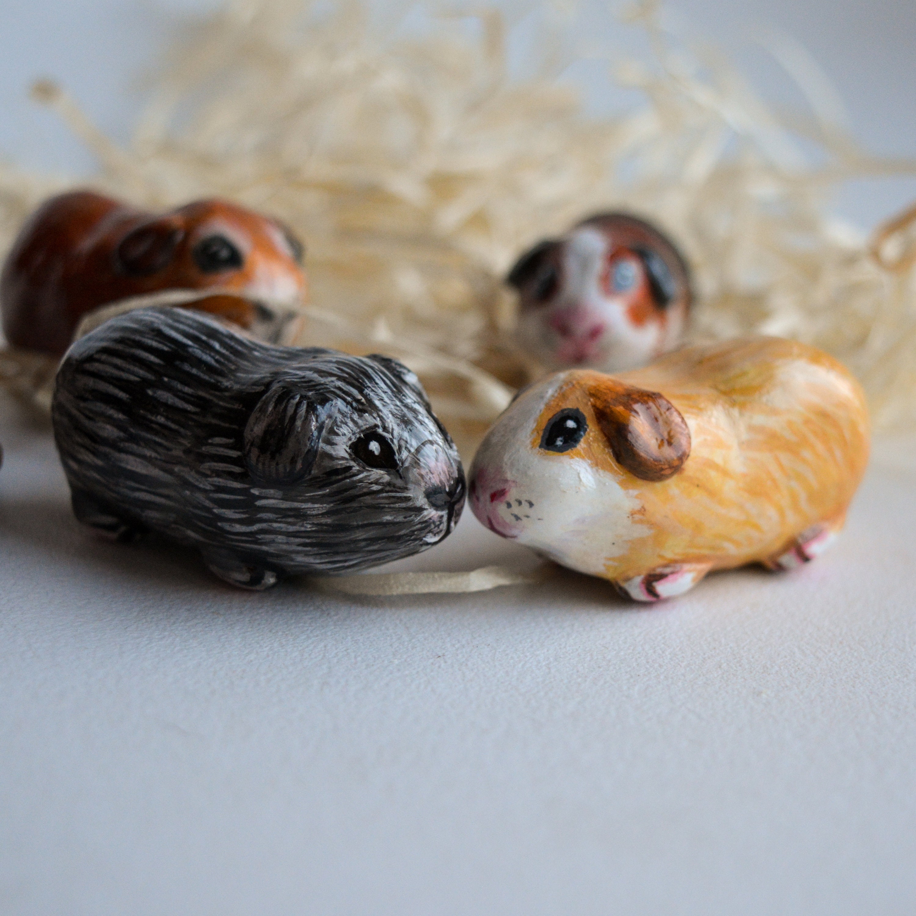 Custom Guinea Pig Figurine Clay Ceramic Miniatures Sculpture Etsy
