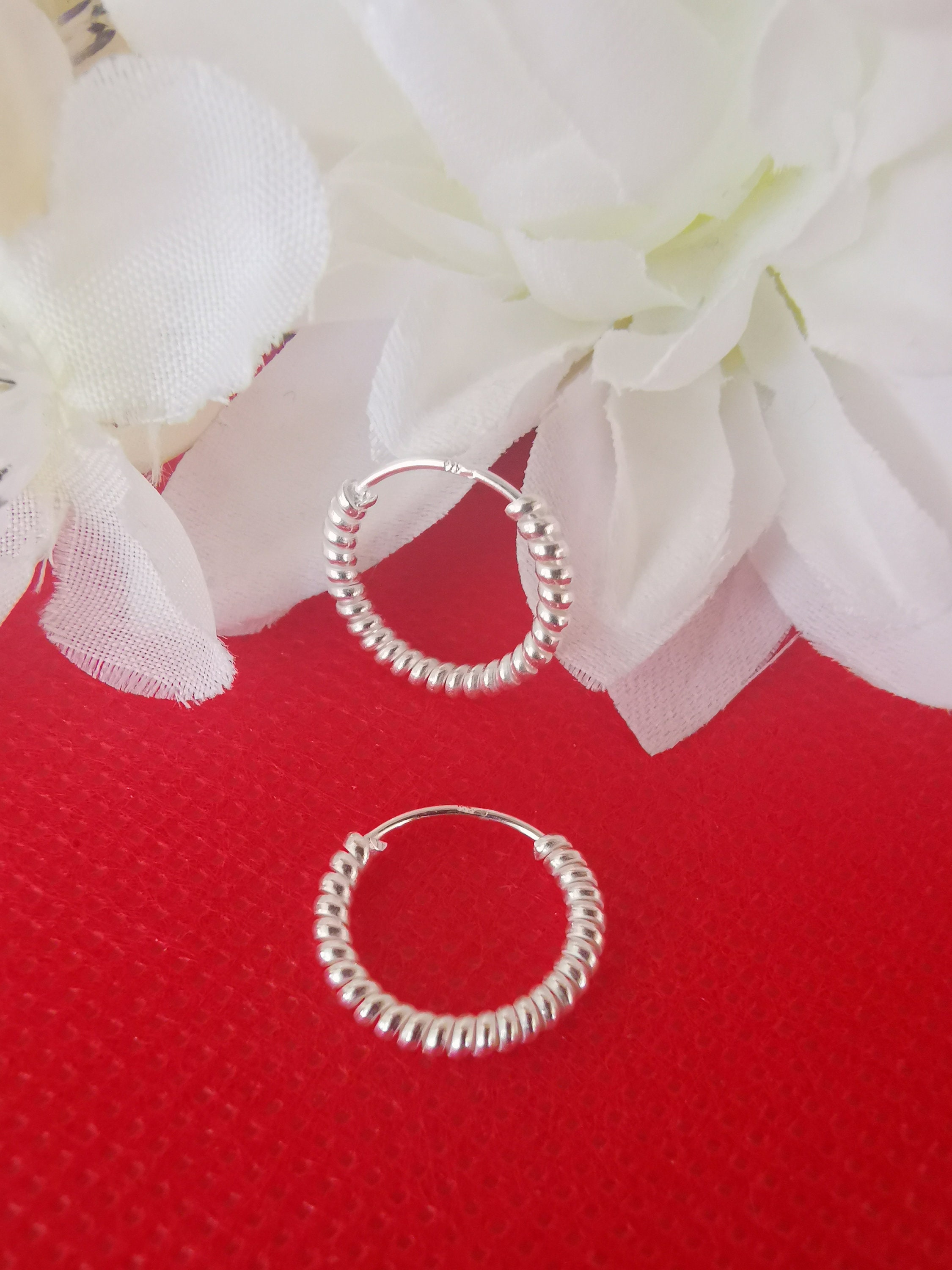 Sterling Silver 925 pair of hoops for different piercing | Etsy