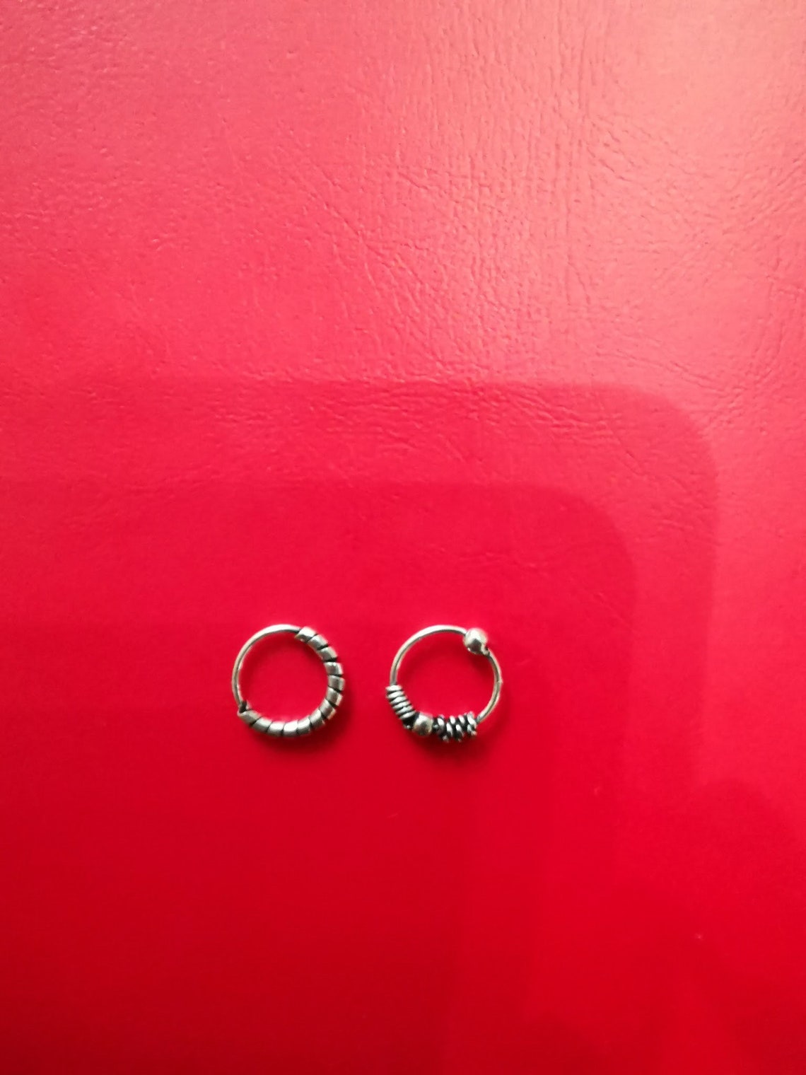 2 Pieces 925 Sterling Silver Nose Ring Ethnic Cartilage Tragus Etsy