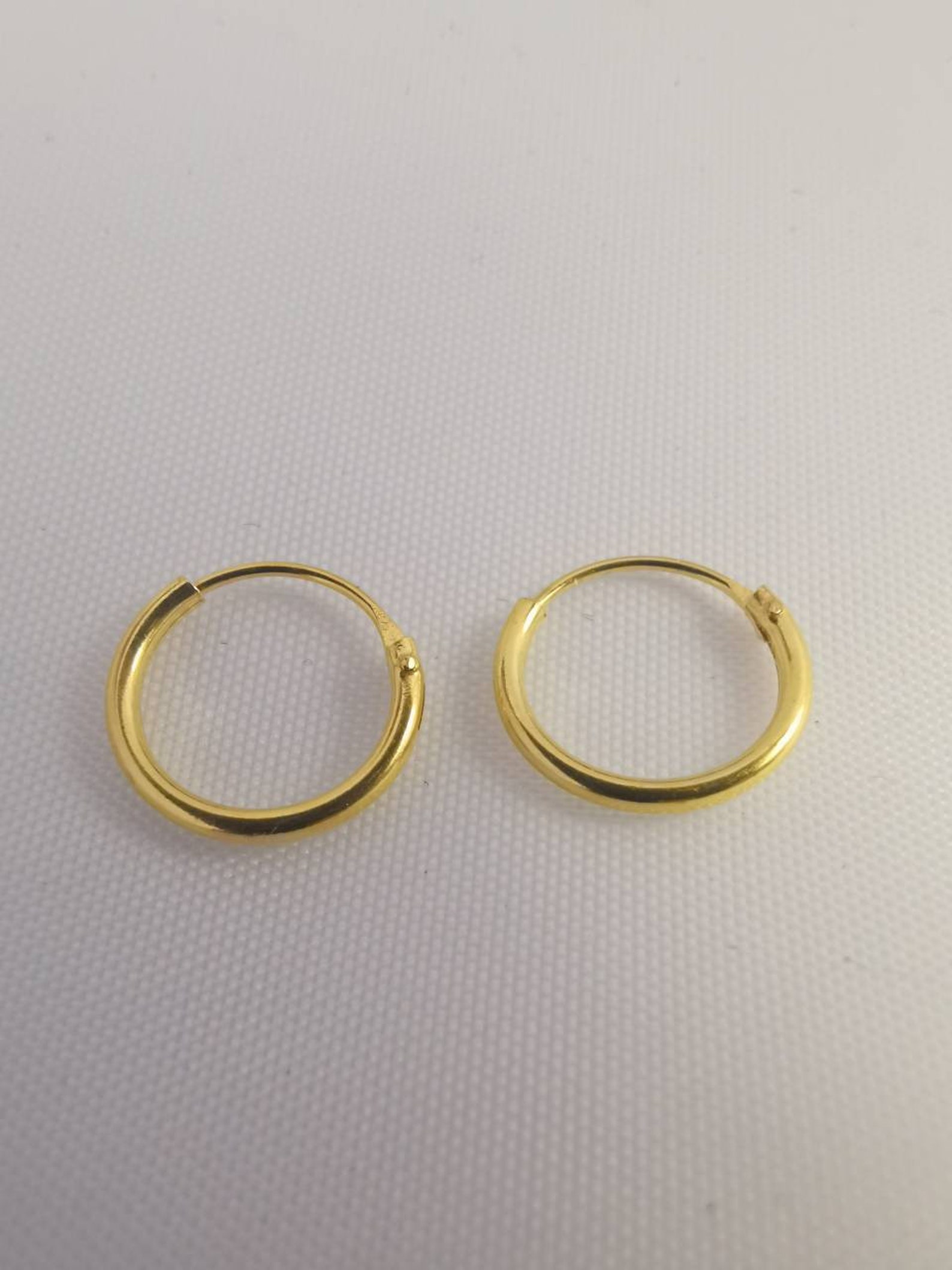 Sterling Silver 925 Medium Size 12mm Hoops for Standard & Etsy