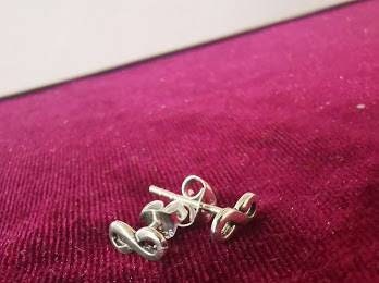 Sterling Silver 925 Small Size of Infinity Design Ear Studs - Etsy UK