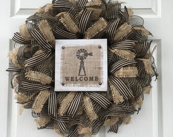 Farmhouse Welcome Wreath