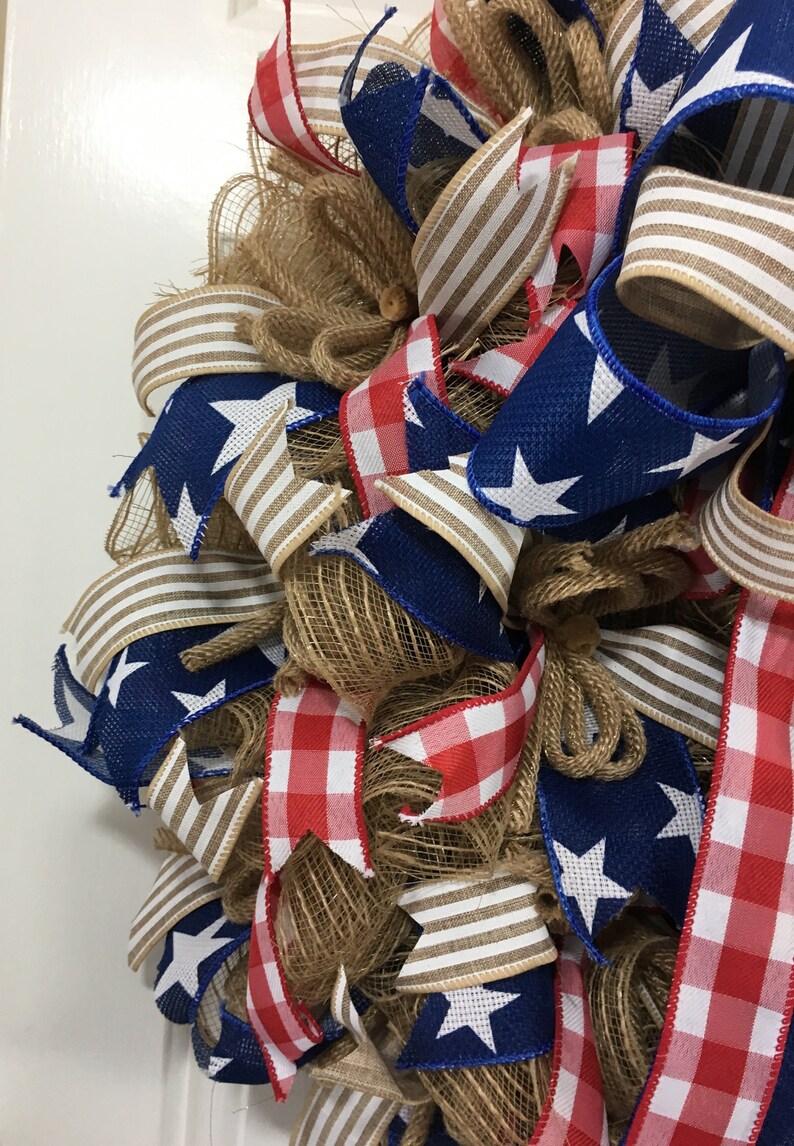 4th of July USA Wreath Military Wreath Rustic Wreath Independence Wreath Labor Day Country Wreath,