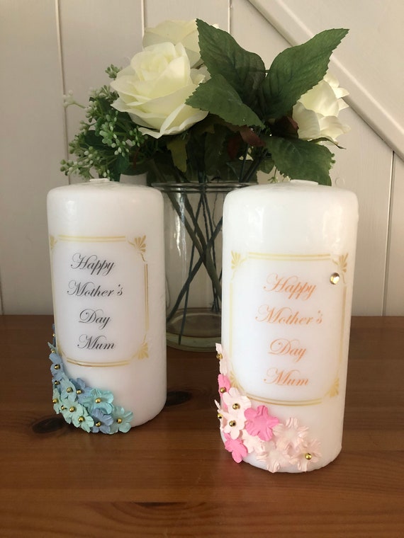 personalised mothers day candles