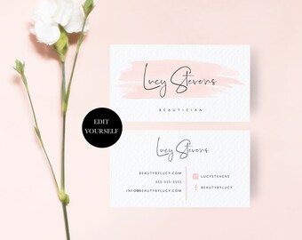 beauty business card etsy