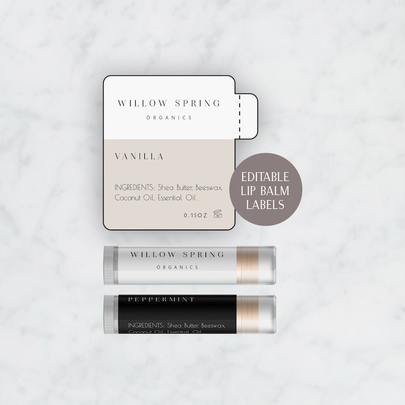 editable lip balm labels printable lip balm label chapstick etsy