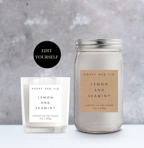 Candle Label Template Id40