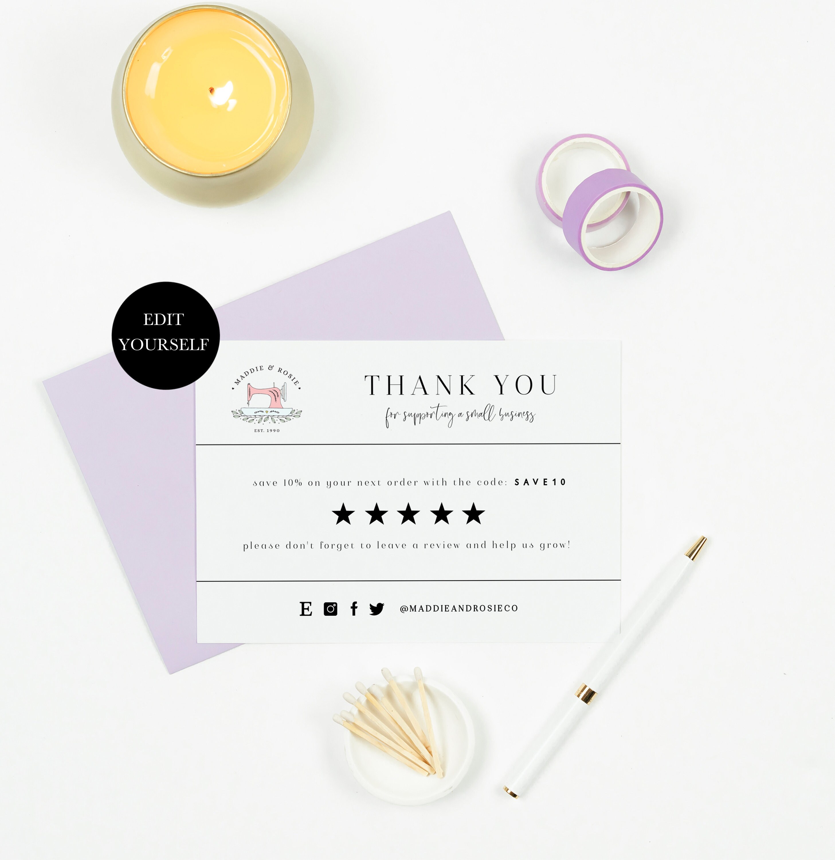 Leave a Review Card Etsy Thank You Insert Etsy Review Customer - Etsy