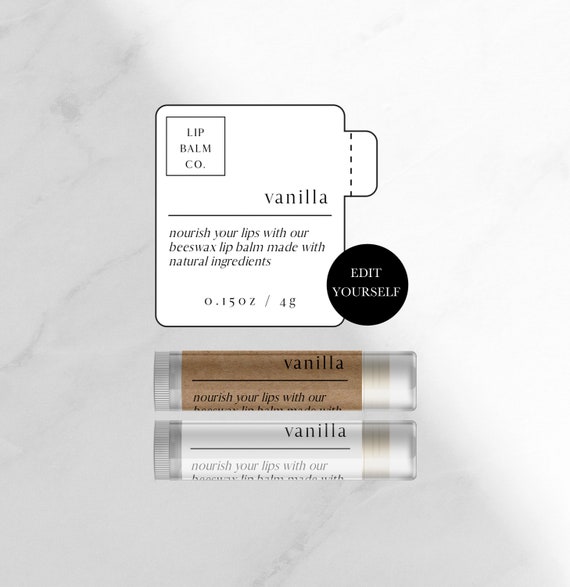 Paper & Party Supplies Printable Lip Balm Labels Custom Lip Balm Label
