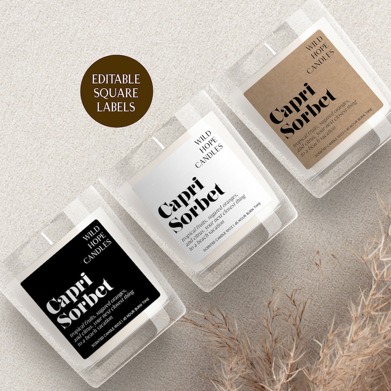 custom candle label design printable candle labels product