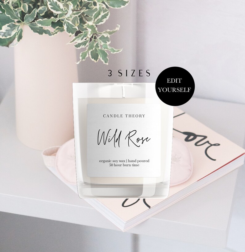 editable labels for candles printable candle template cosmetic etsy