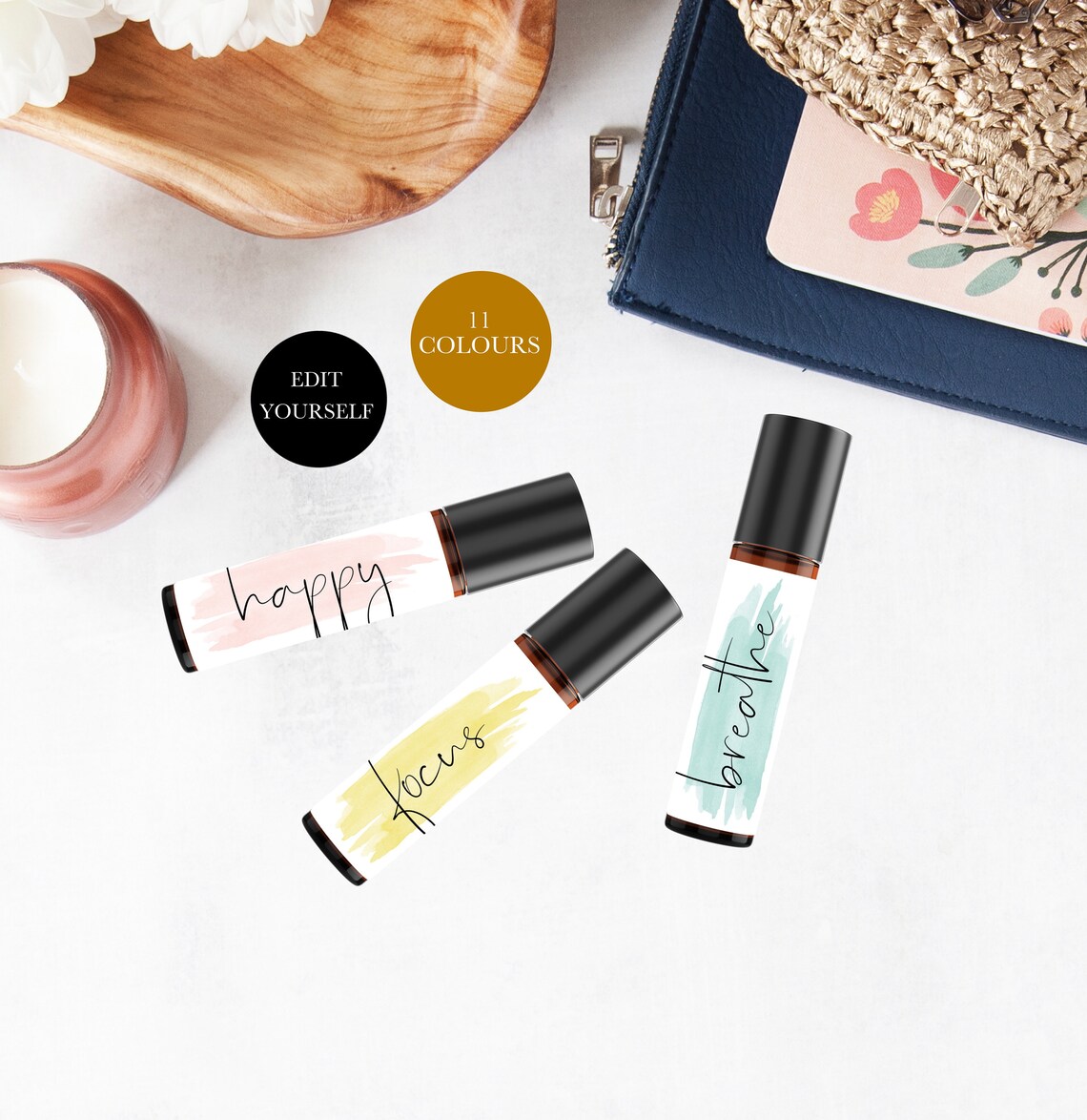 Roller Bottle Labels Roller Bottle Label Printable Essential Etsy