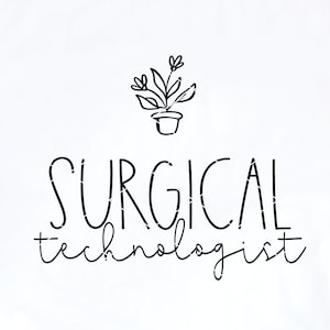 Surgical Tech svg & clip art Surgical Technologist operating room tech surgery floral svg dxf png cut file