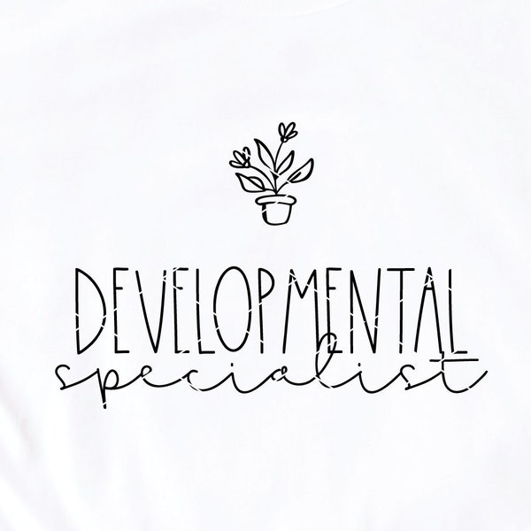 Developmental Specialist svg & clip art early intervention child specialist autism therapist therapy floral flowers svg dxf png cut file