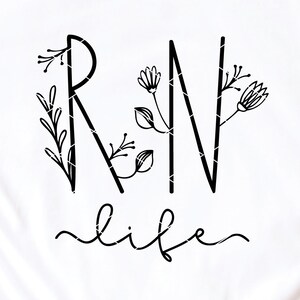 Floral RN svg & ClipArt Registered Nurse svg Peeling Leben Krankenschwester Krankenschwester Leben Krankenpflege Student Krankenschwester Blumen Frühling svg dxf png geschnitten Datei
