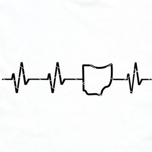 Ohio Heartbeat svg Ohio state Cut File DXF PNG clip art