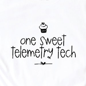 One Sweet Telemetry Tech svg & clip art Técnico monitor cardíaco cardiología svg dxf png archivo de corte