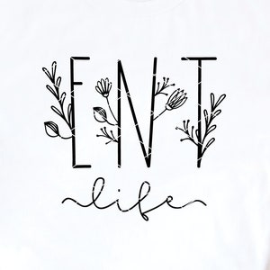 KNO Life svg & illustraties oor neus keel svg KNO KNO-arts bloemen dxf png-bestand knippen