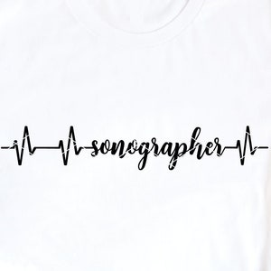 Ecografista svg & clip art tecnólogo de ultrasonido diagnóstico US tech svg dxf png cut file